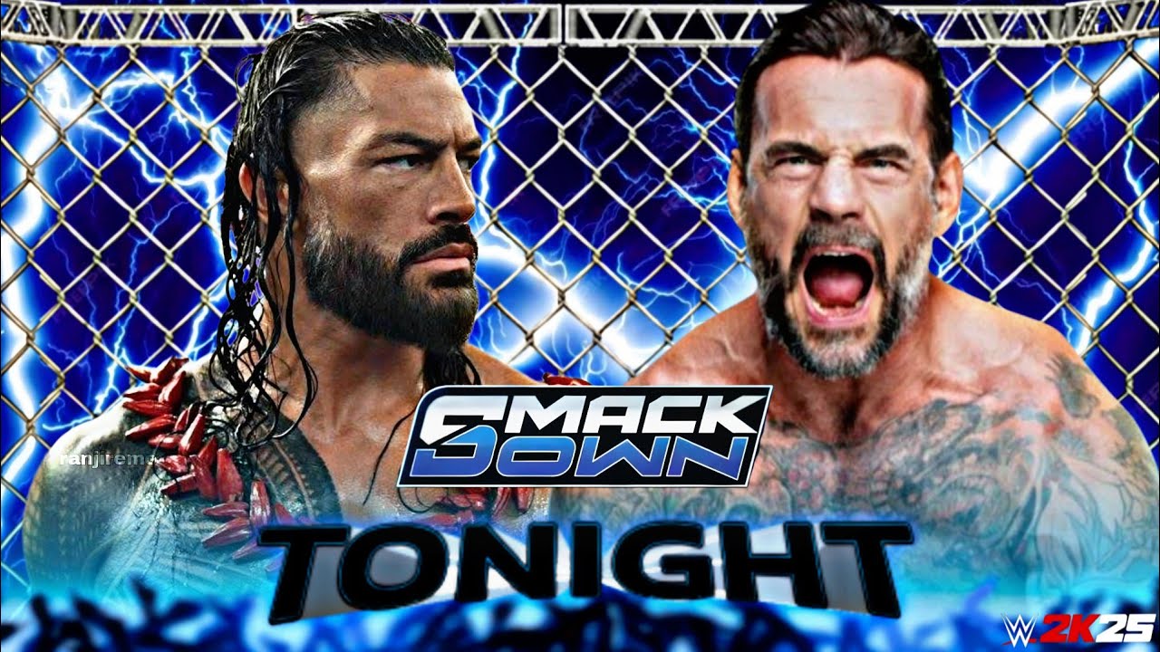 Роман Рейнс против Си Эм Панка, WWE SmackDown, 19 марта 2026 года, стальная клетка, симуляция WWE...