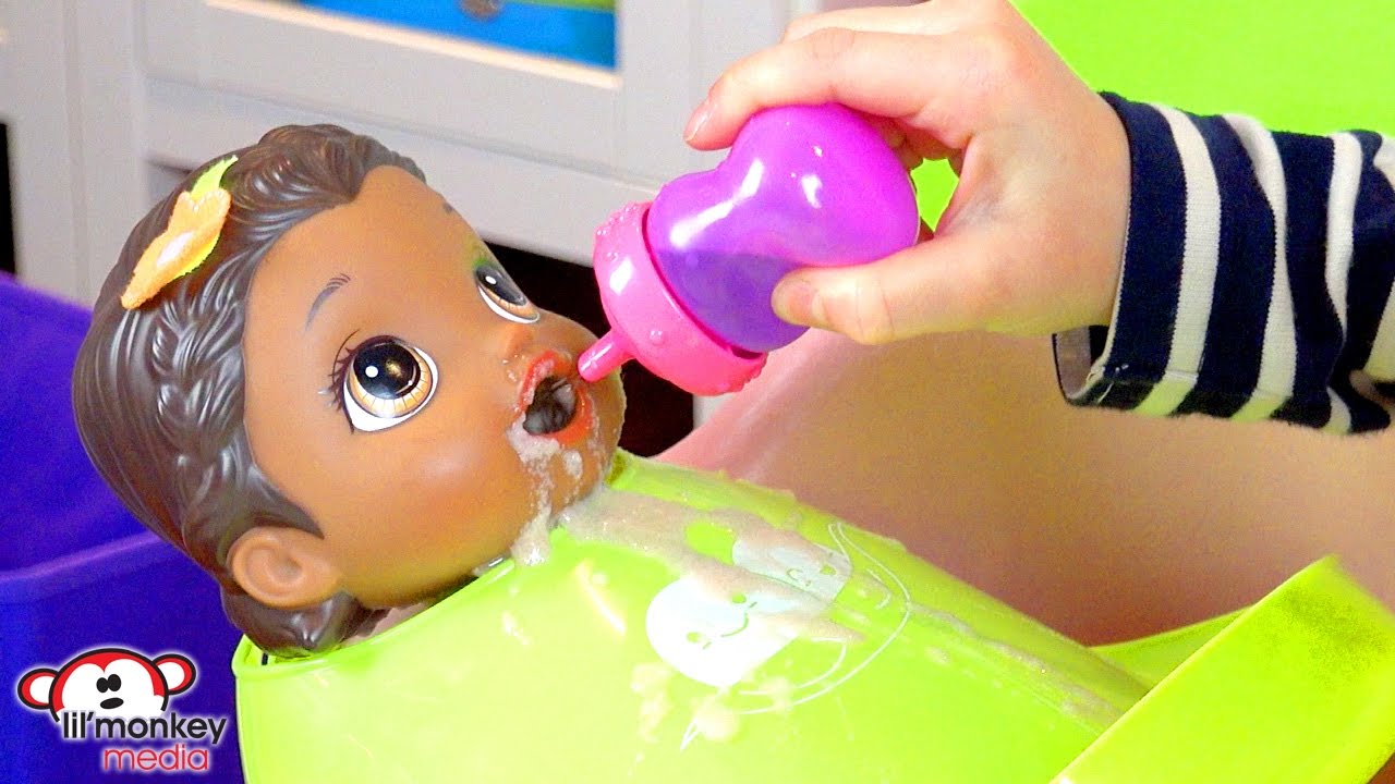 Baby Alive Bedtime Snacks!  Feeding, Diaper Change and Bedtime!