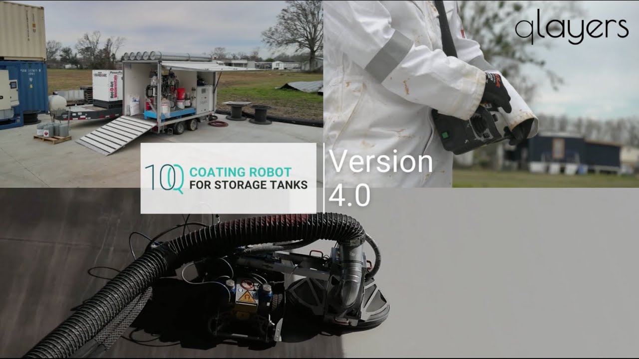 10Q-V4 | Latest iteration of Qlayers' coating robot for storage tanks