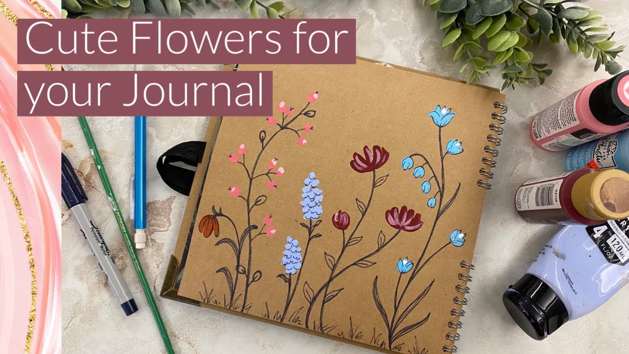 Relaxing Journal Page using Flowers