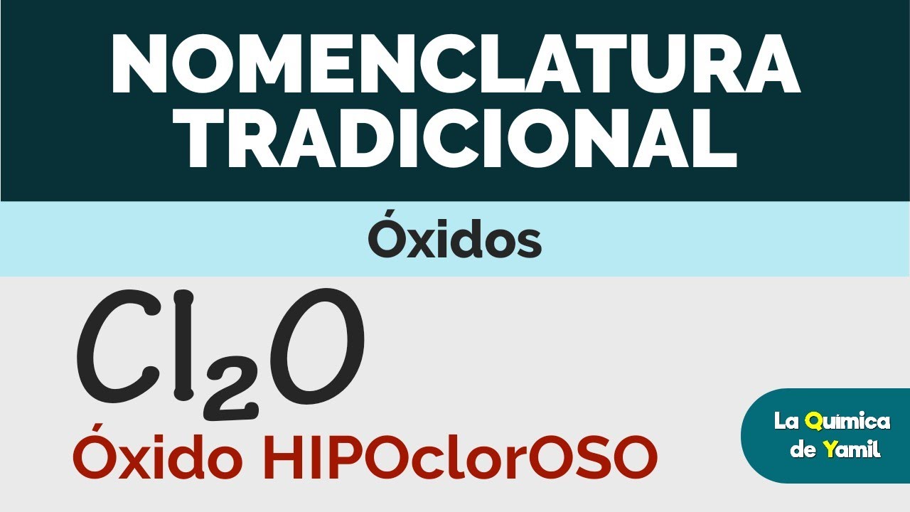 Nomenclatura Tradicional (Hipo...oso, ...oso, ...ico, per...ico) - Óxidos