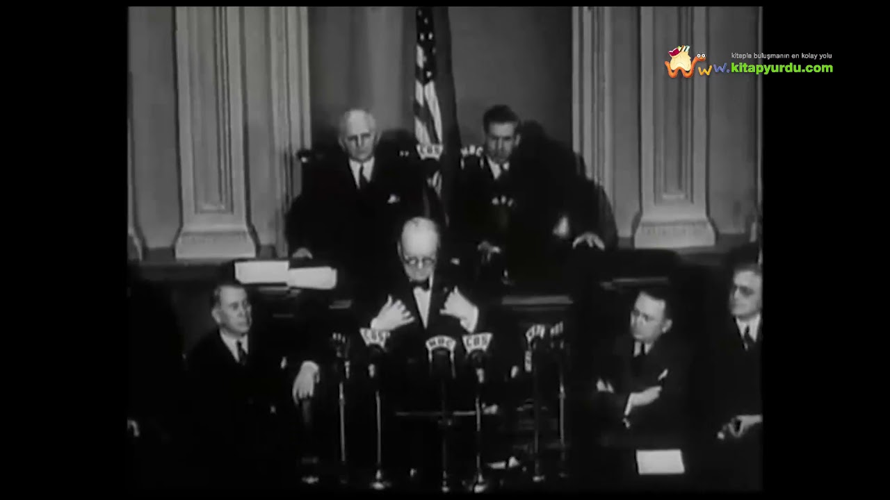 Winston Churchill, II. Dünya Savaşı'nın en şiddetli günlerinde ABD Kongresi'nde konuşuyor