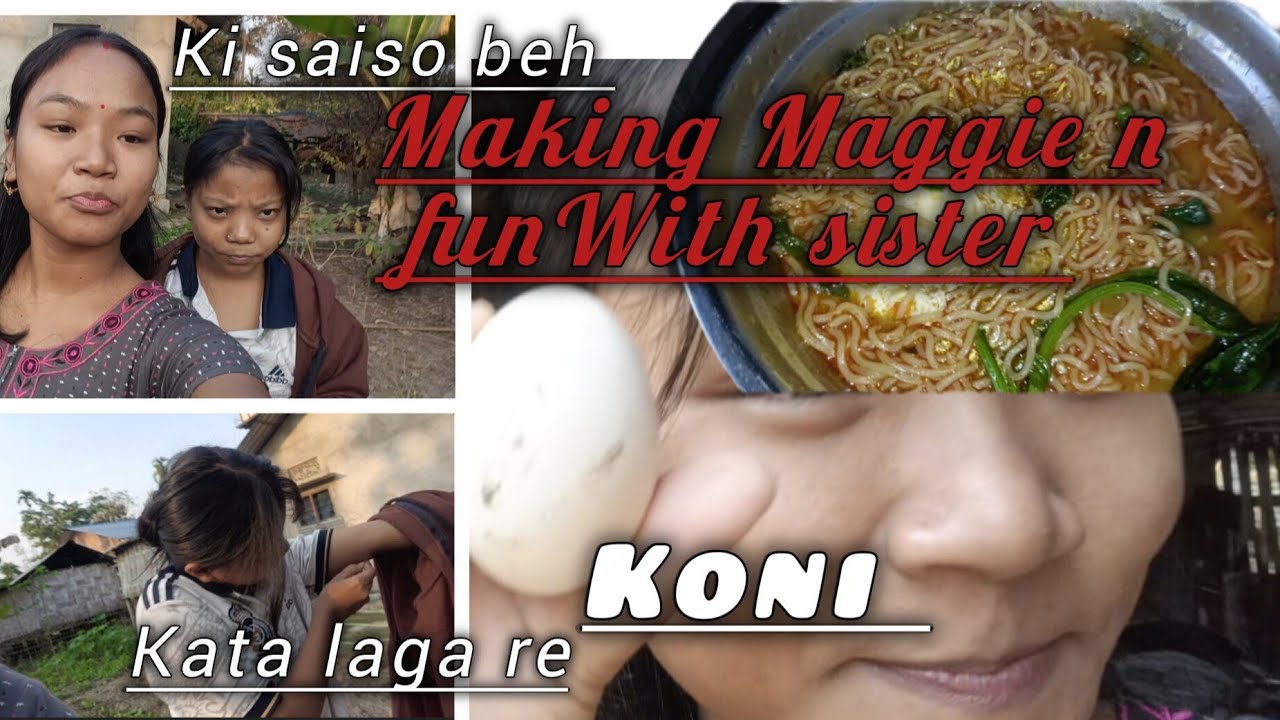 🎀Making Maggie n fun 😊 with  my sister🎀 #maggie #vlog 