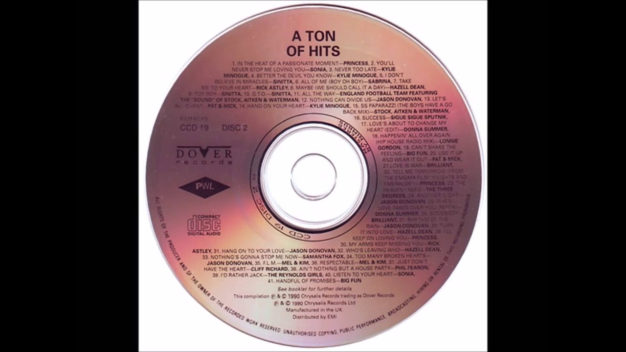 Stock, Aitken And Waterman A Ton of Hits The Hit Factory Vol 4 cd 4