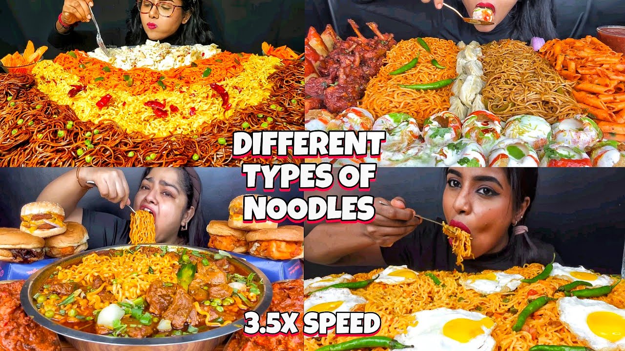 ASMR EATING MAGGI NOODLES CHALLENGE EATING STREET FOOD MUKBANG COMPILATION EATING SOUNDS 
