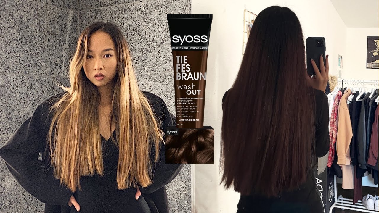 So lange hält die Syoss Wash Out Tönung wirklich | von Blond zu Braun at Home OHNE SCHÄDEN