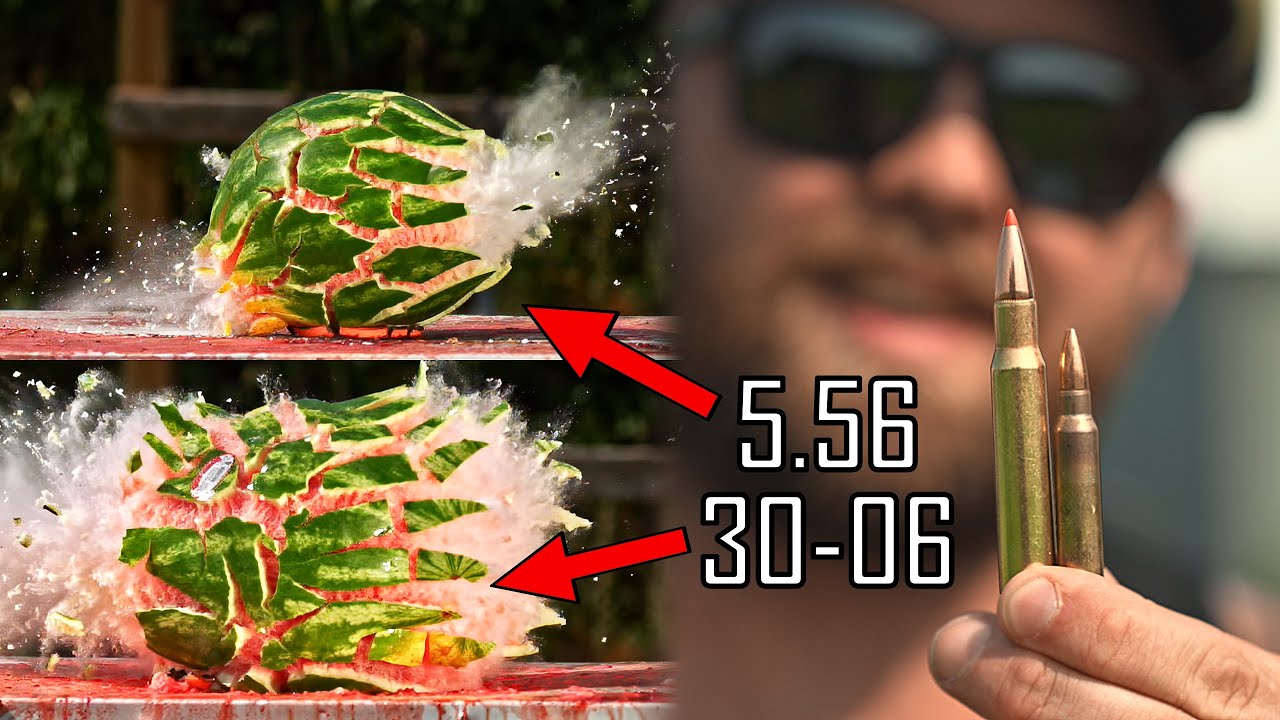 Невероятная мощь 30-06 в суперзамедленной съёмке! при участии Fat Electrician