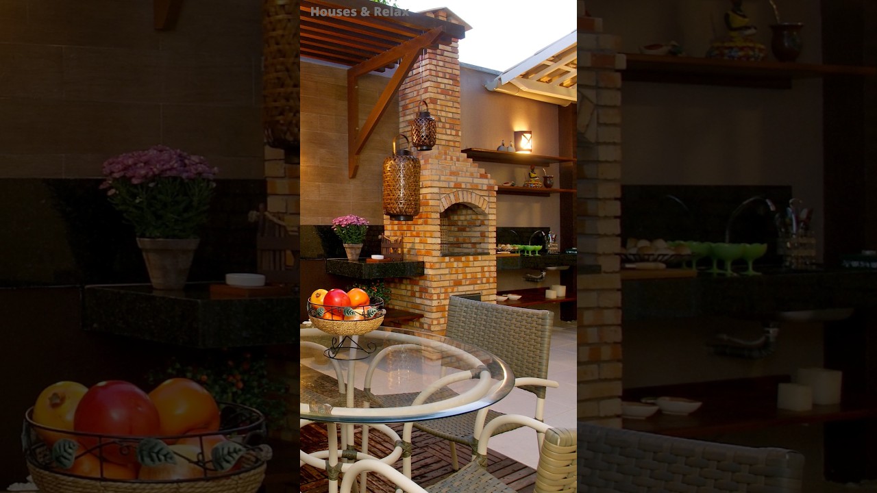 Маленький задний двор с барбекю | Простое и красивое оформление