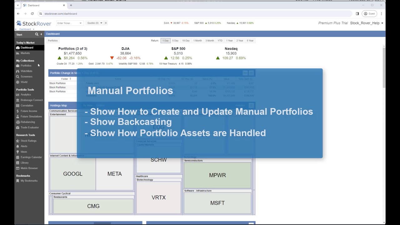 Creating and Updating a Manual Portfolio