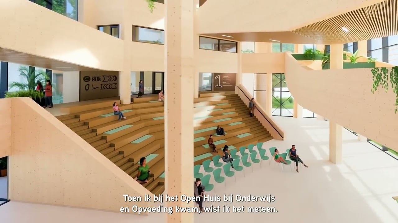 Mirthe krijgt straks les in het moderne nieuwe schoolgebouw in Harderwijk!