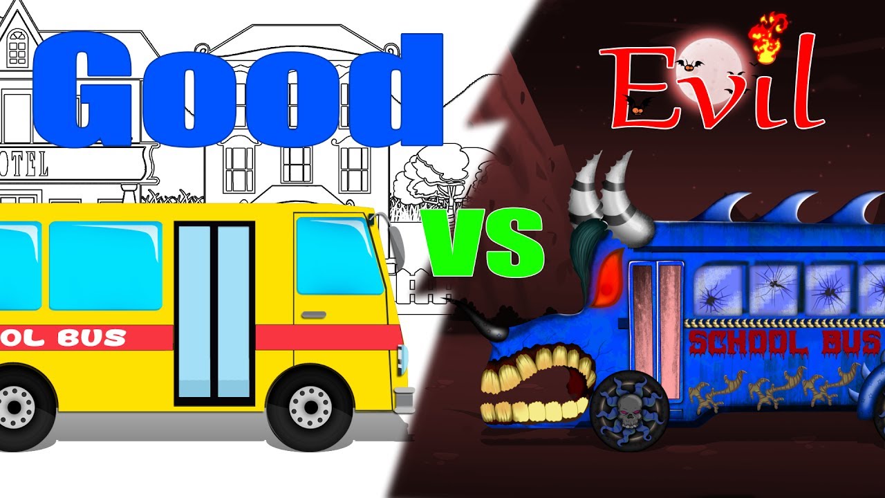 Good and Evil | School Bus | Scary Halloween Video | Street Vehicle