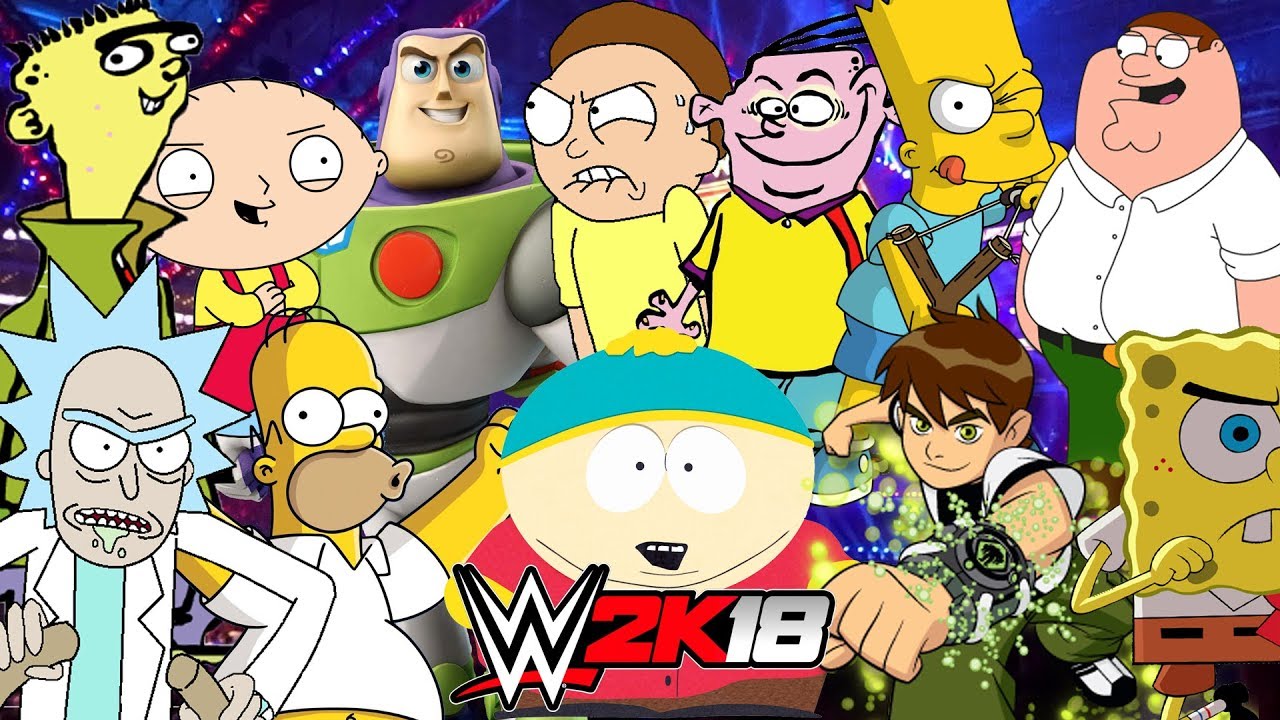 CARTOON CHARACTERS | Royal Rumble WWE 2K18
