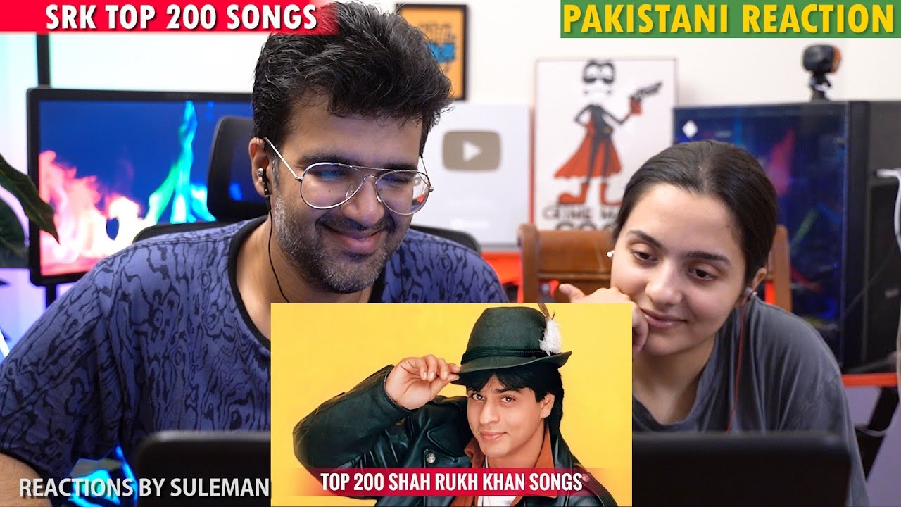 Pakistani Couple Reacts To Shahrukh Khan Top 200 Songs | 80's Till Now