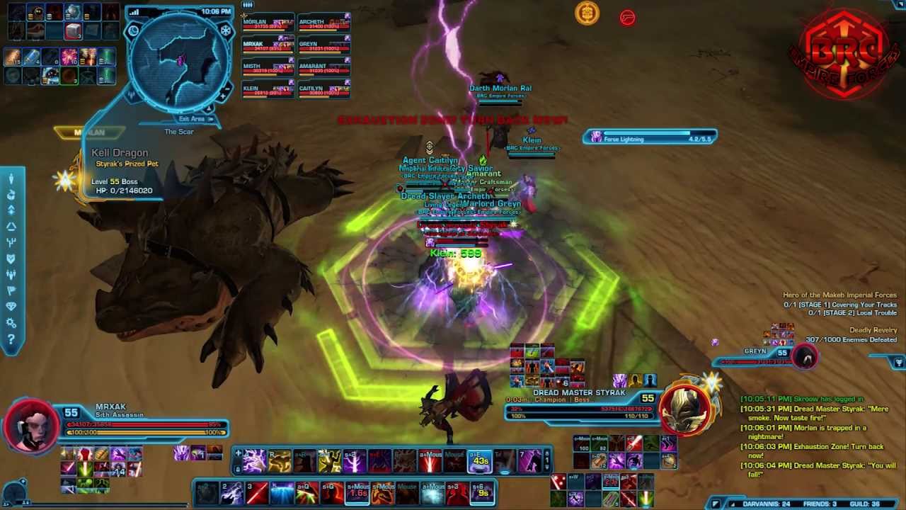 SWTOR Dread master Styrak HM8 [Live] by BRC Empire Forces | Tank POV