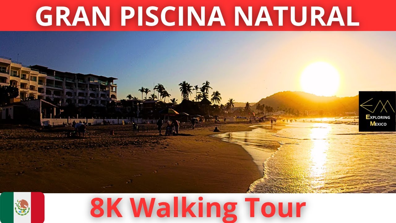 PLAYA DE GUAYABITOS Atardecer Espectacular 8K Walking Tour | Nayarit 🇲🇽