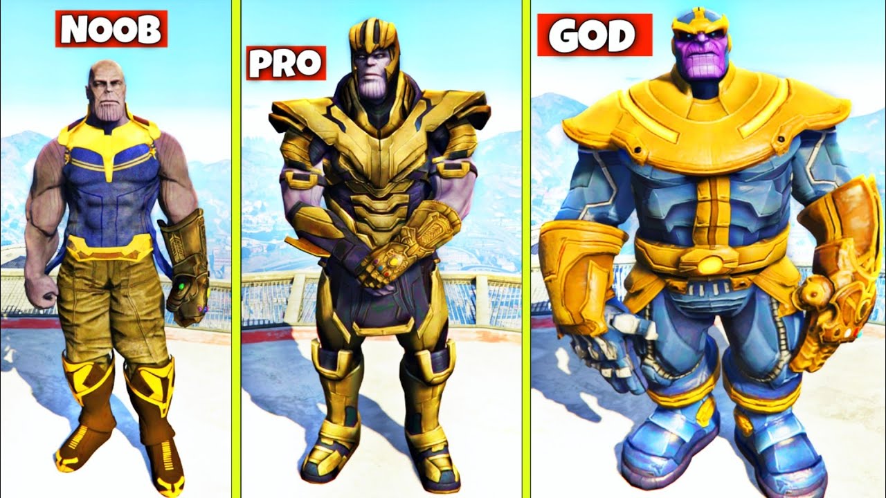 Upgrading NOOB THANOS Into THE GOD THANOS in GTA 5! ( GTA 5 MODS )