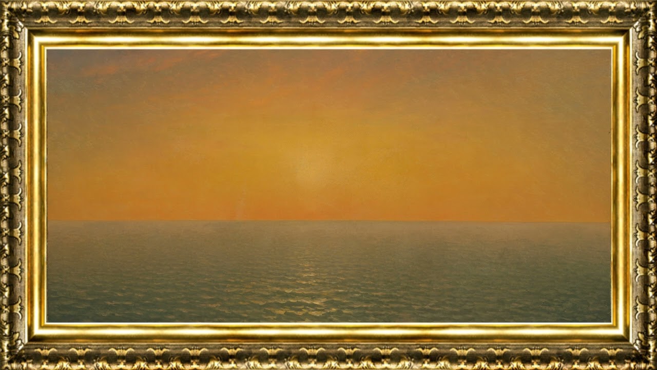 John Frederick Kensett - Sunset on the Sea (1872) | Framed Fine Art Screensaver for TV