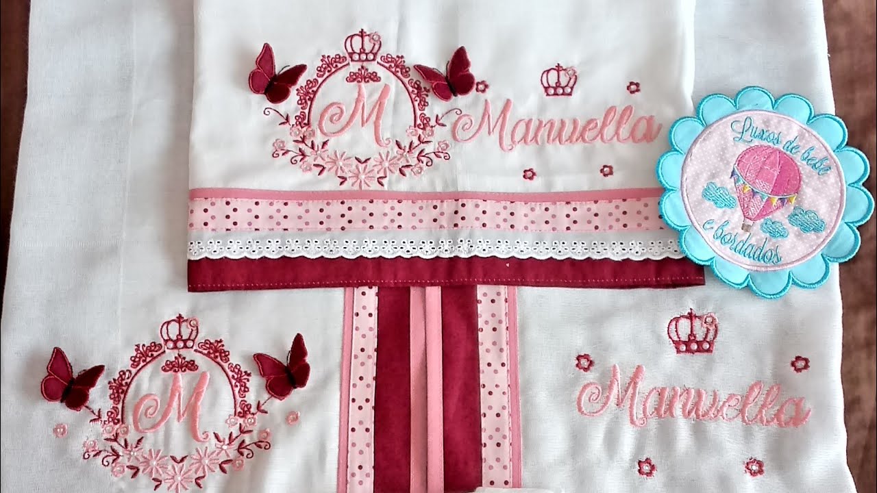 🔴Top enxoval.Toalha,fraldas,mantas,porta carteirinhas de vacinas,porta fraldas embroidered baby out