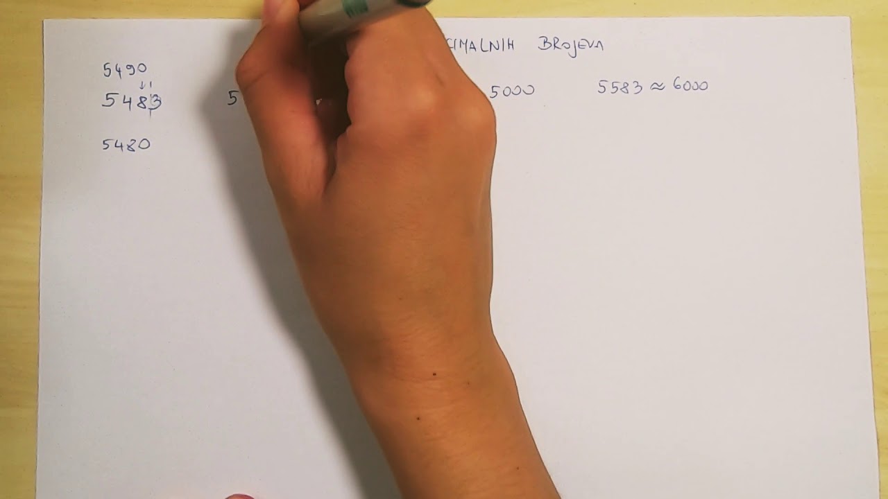 Matematika 5. Razred - Zaokruživanje decimalnih brojeva