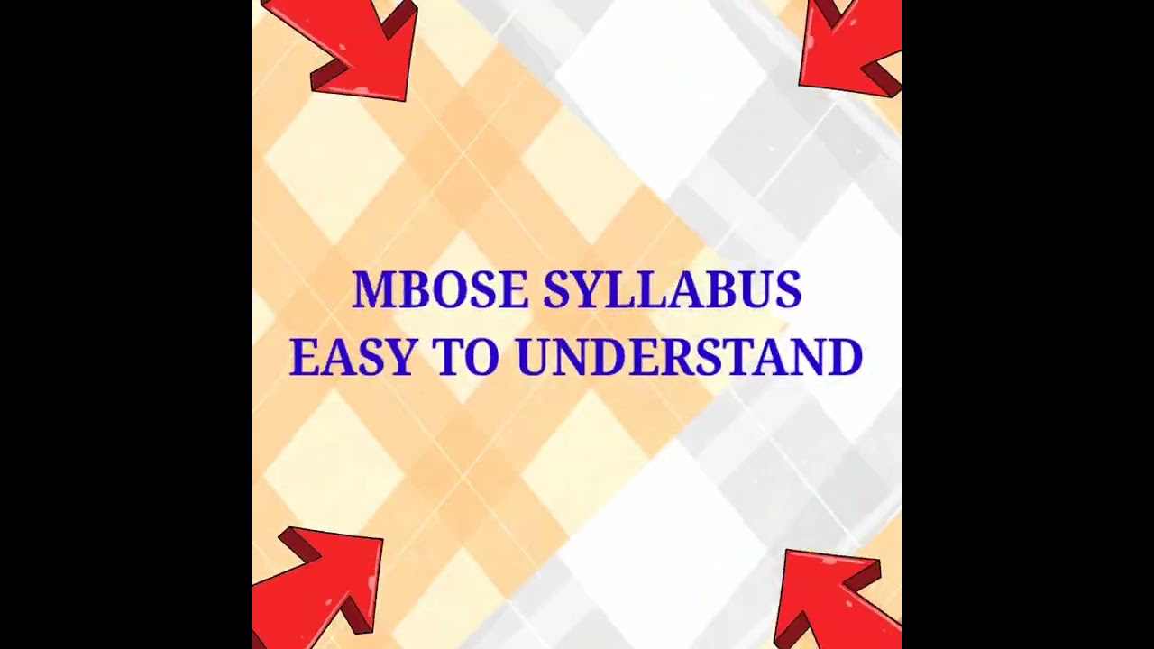 Class IX & X MBoSE Syllabus