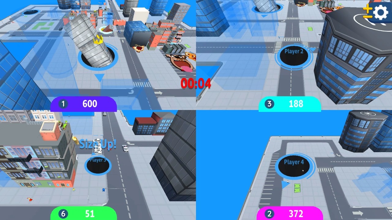 Hole.io Nintendo Switch 4-Player Co-Op Gameplay