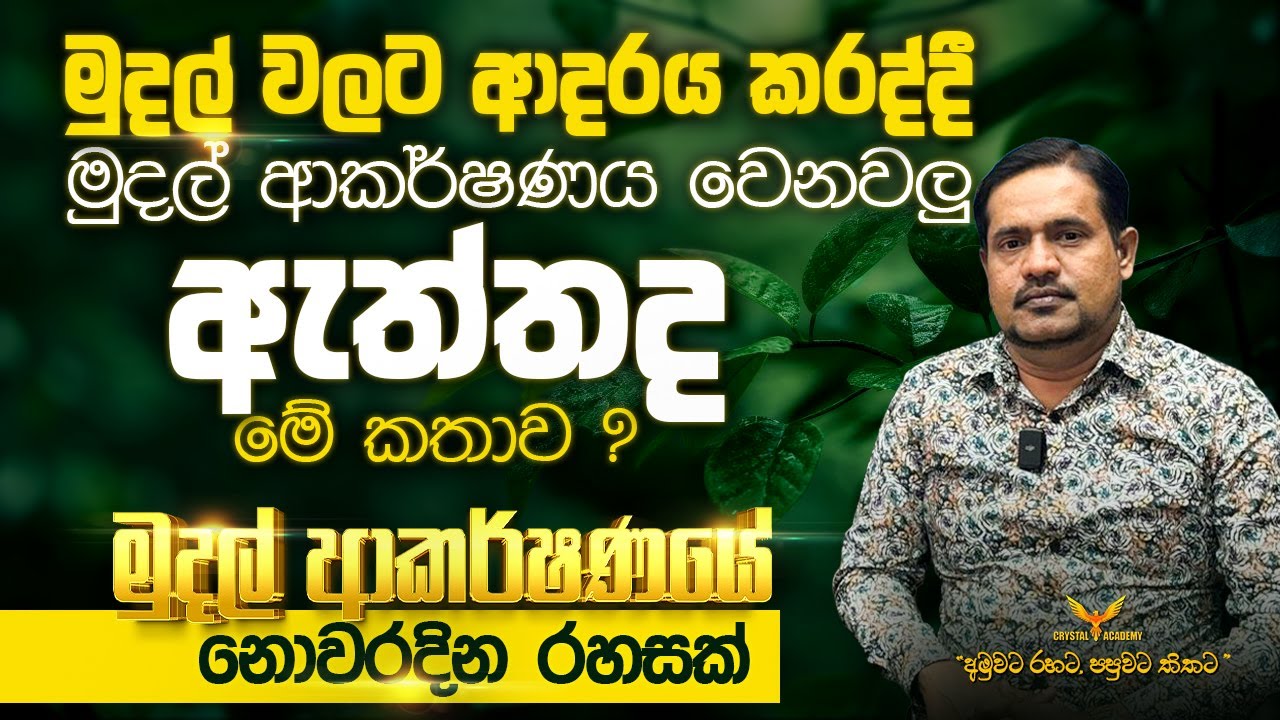 මුදල් වලට ආදරය කරද්දී මුදල් ආකර්ෂණය වෙනවලු ඇත්තද මේ කතාව ? | මුදල් ආකර්ෂණයේ නොවරදින රහසක්