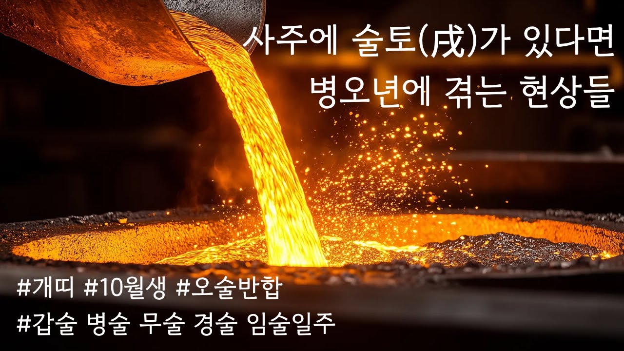 술토가 있는 사주! 2026년 병오년에 생길 일은? #개띠 #10월생 #오술반합해석