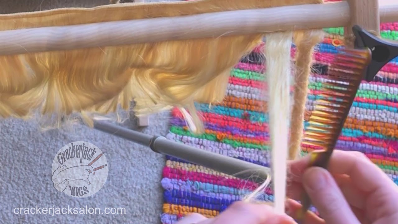 How I make human dreadlocks on a weft/track with a embroidery stand