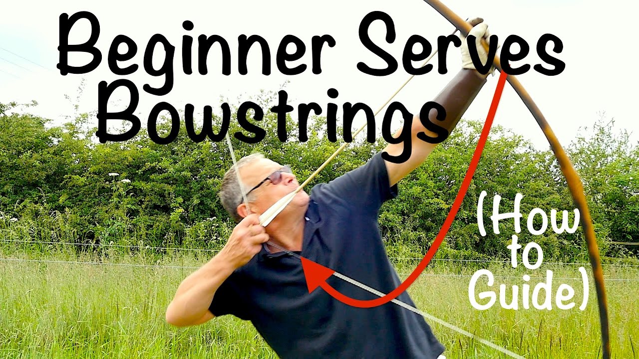 How to Centre Serve a Longbow String. Beginner serves bowstrings. How to do it guide.