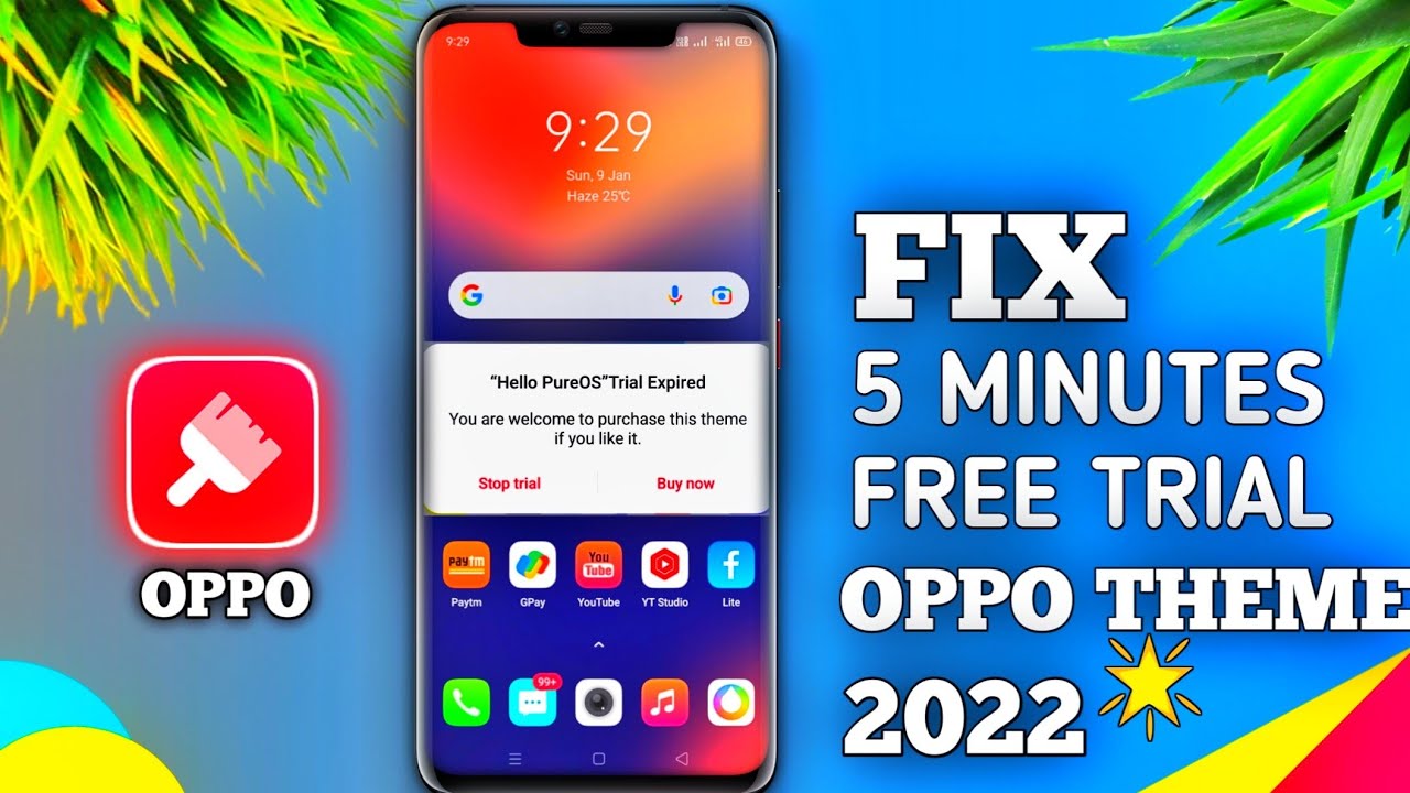 5 Minutes Trial error permanently, Oppo any paid theme use free Realme paid theme for free tech