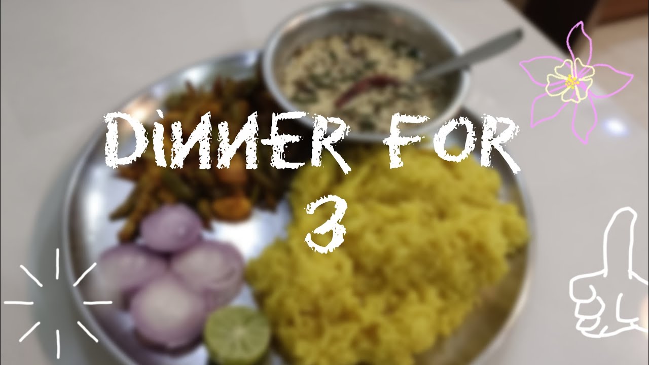 Dinner for 3 - Khichdi kadhi & sabji