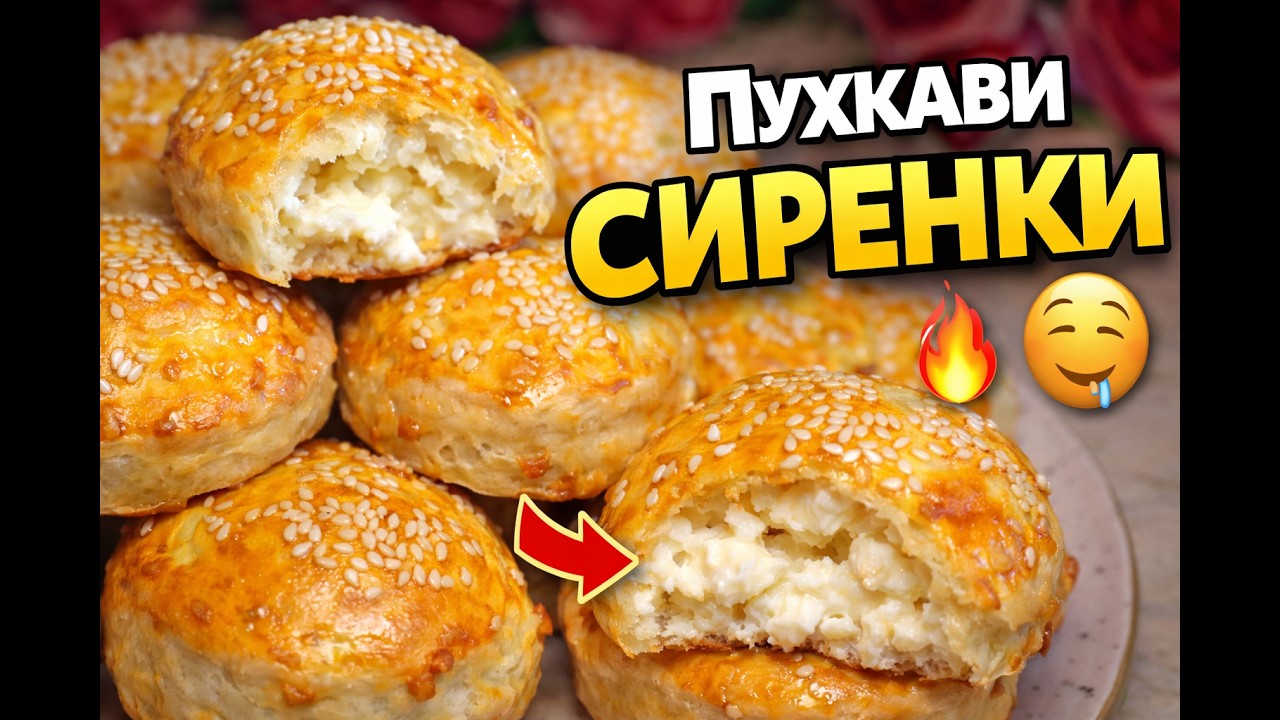 Пухкави Сиренки за закуска, бързи, лесни и вкусни.