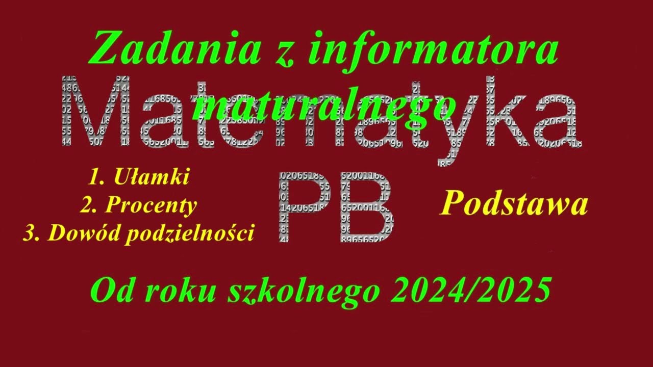 MATURA Z MATEMATYK! Pełne Rozwiązanie Zadań 1, 2, 3 z Informatora CKE | Algebra, Procenty, Dowód