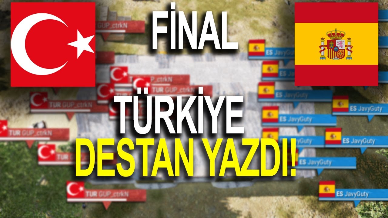 TÜRKLERDEN İSPANYAYA İNANILMAZ TERS KÖŞE TÜRKİYE - İSPANYA TOPLULUKLARI ARASI PUBG MAÇI