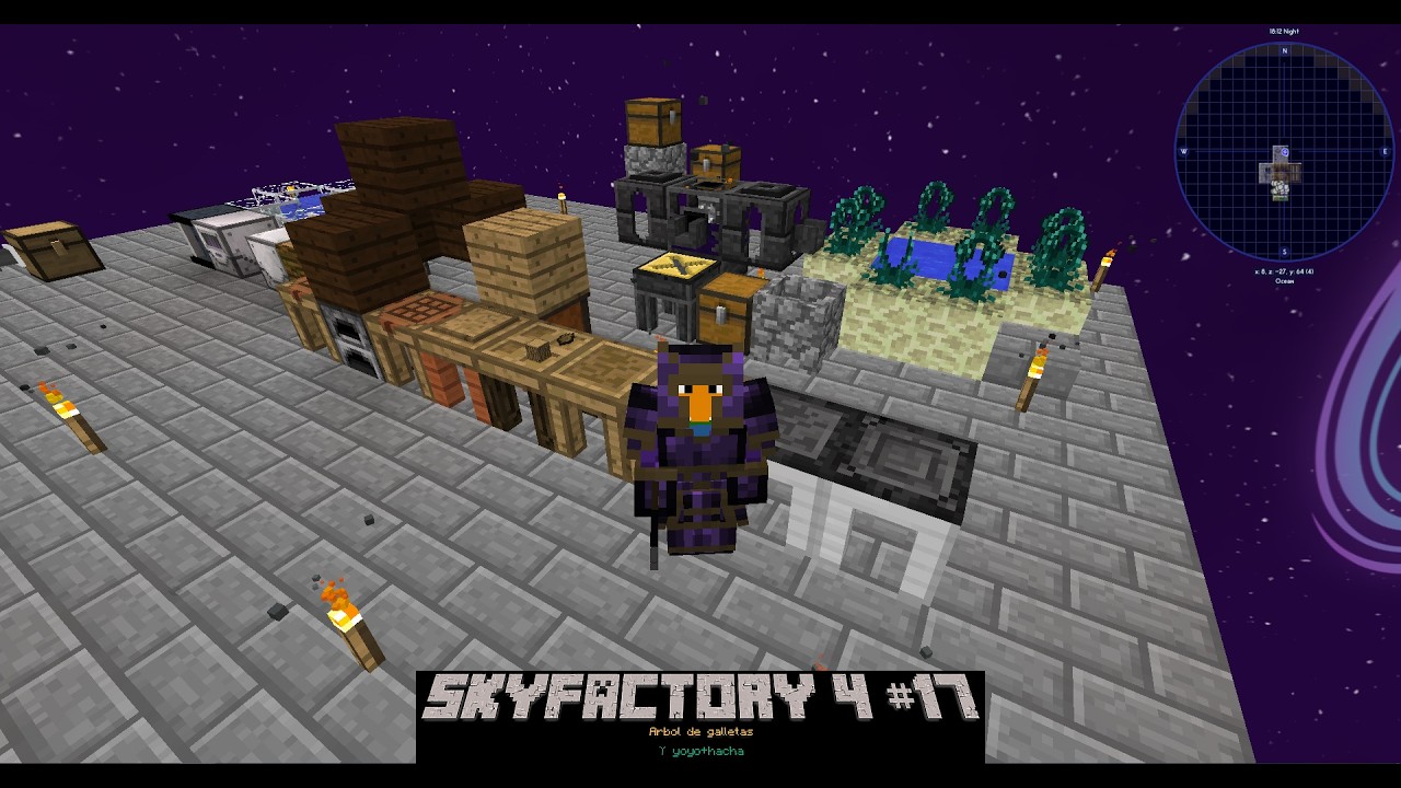 SkyFactory 4 #17 Arbol de galletas, yoyo y hacha de leñador