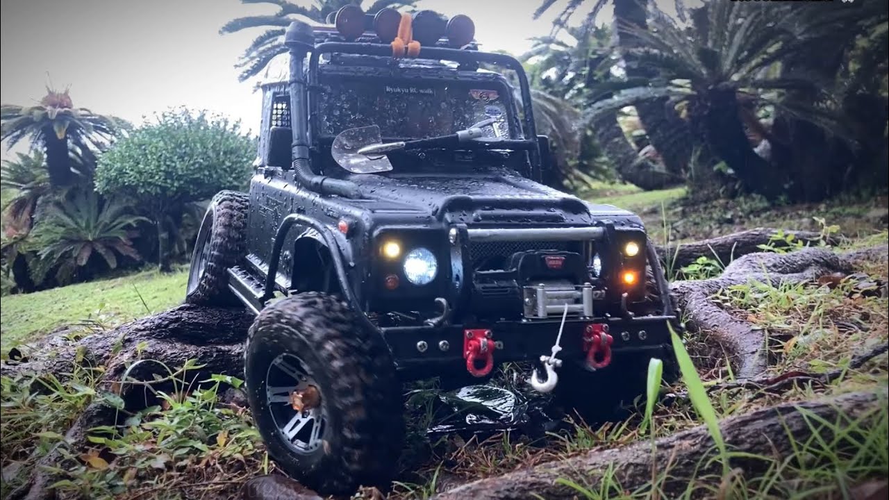 Trail after the rain  1/10 scale crawler track  DEFENDER D90  琉球ラジコン散歩