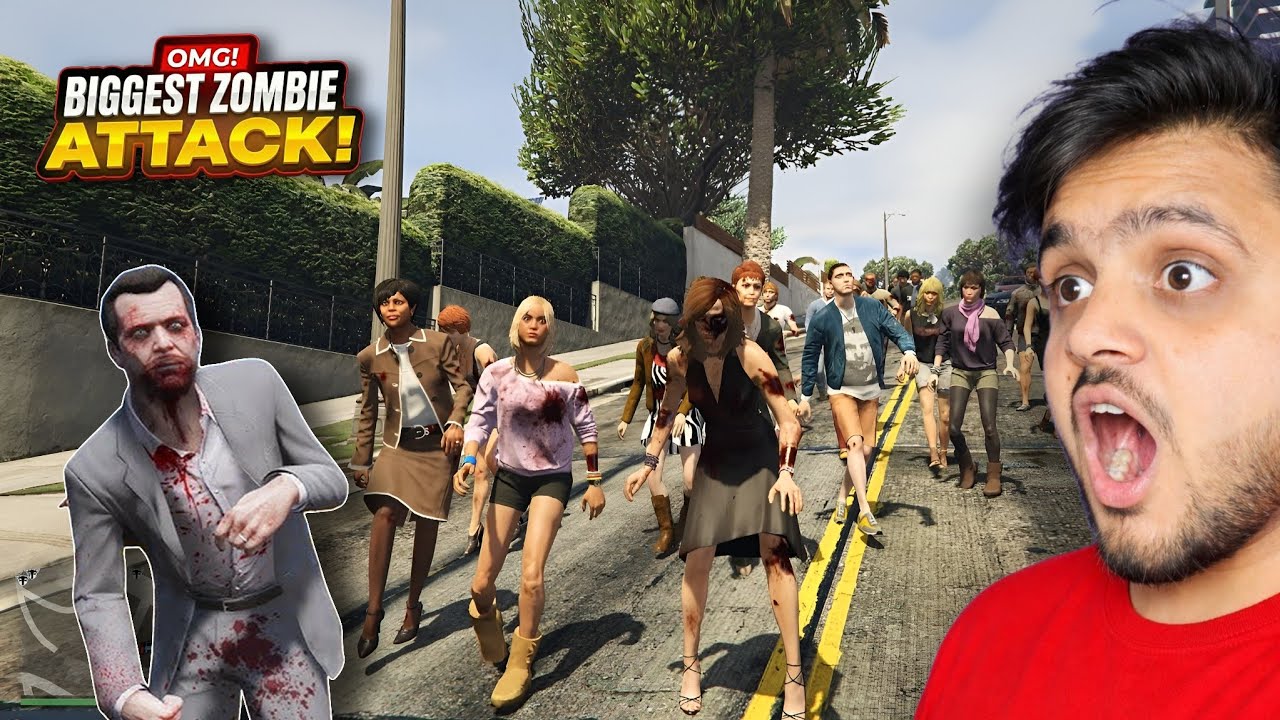 Biggest Zombie Attack on Michael’s Family 😱 | GTA 5 #1