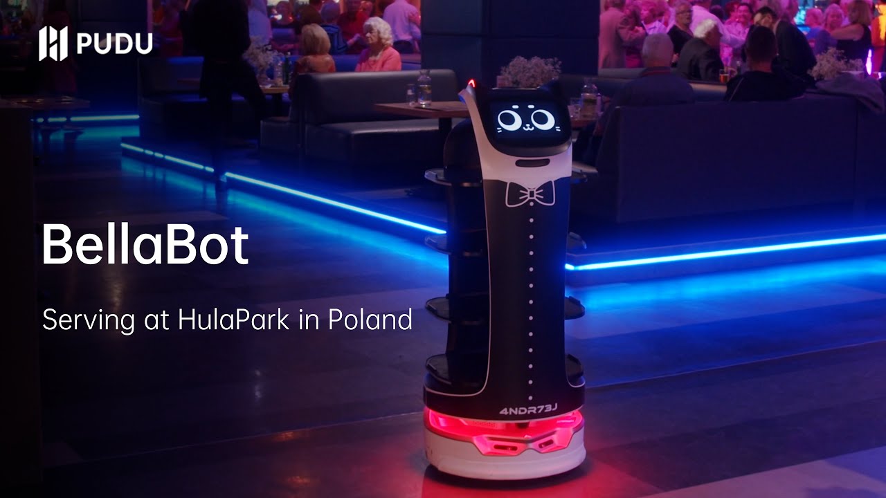 BellaBot serves at HulaPark in Poland | Pudu Robotics