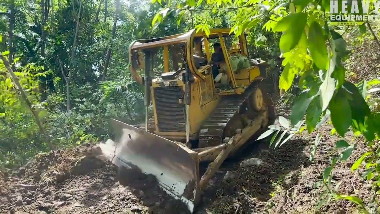 Caterpillar D6R XL Bulldozer Operator Works Very Well In Opening New Agricultural Roads