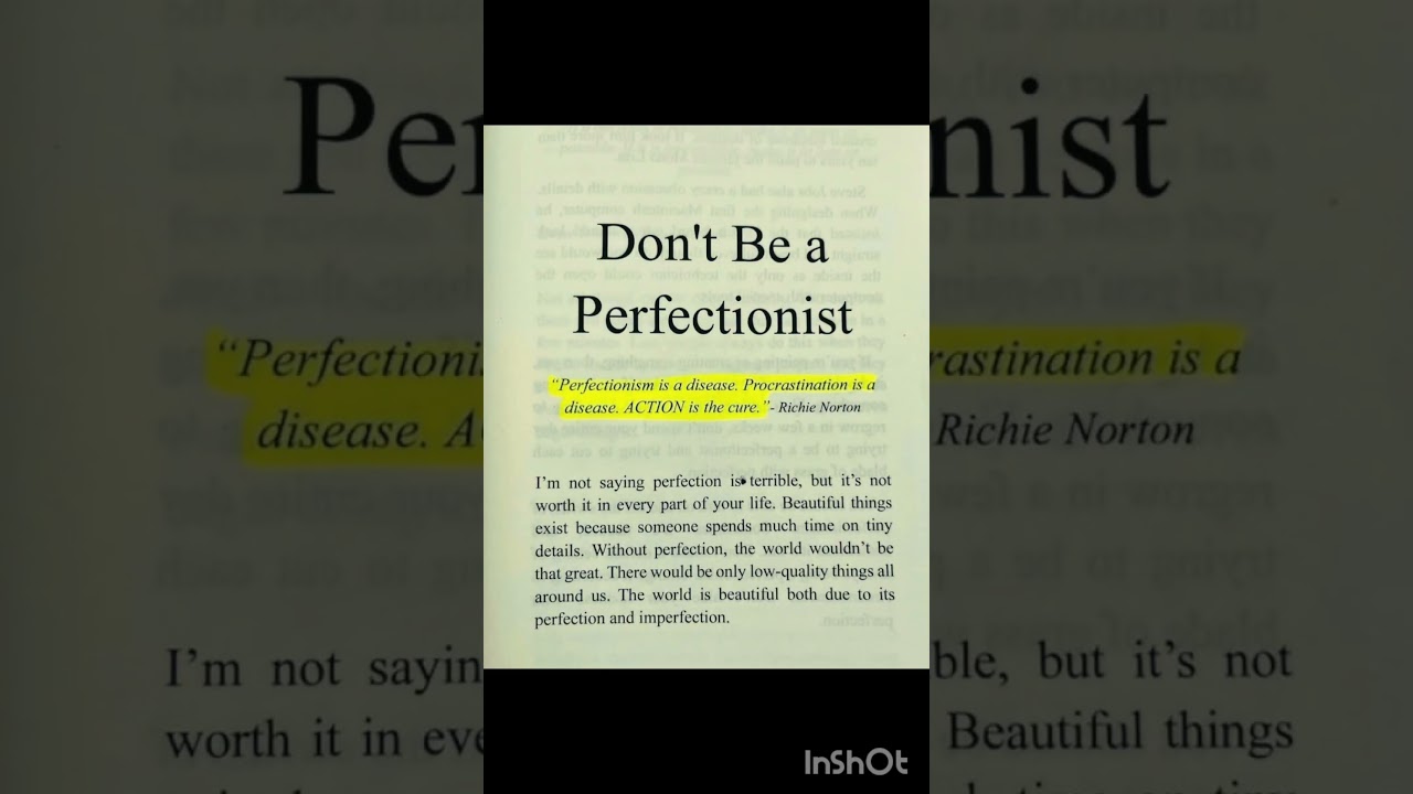 Action over Perfection #preciousqoutes  #perfectionism #shortsfeed #ytshorts