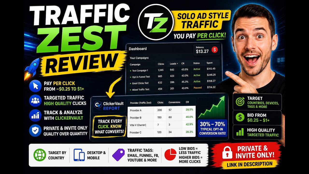 Обзор Traffic Zest: трафик в формате соло-рекламы от 0,25$ за клик?
