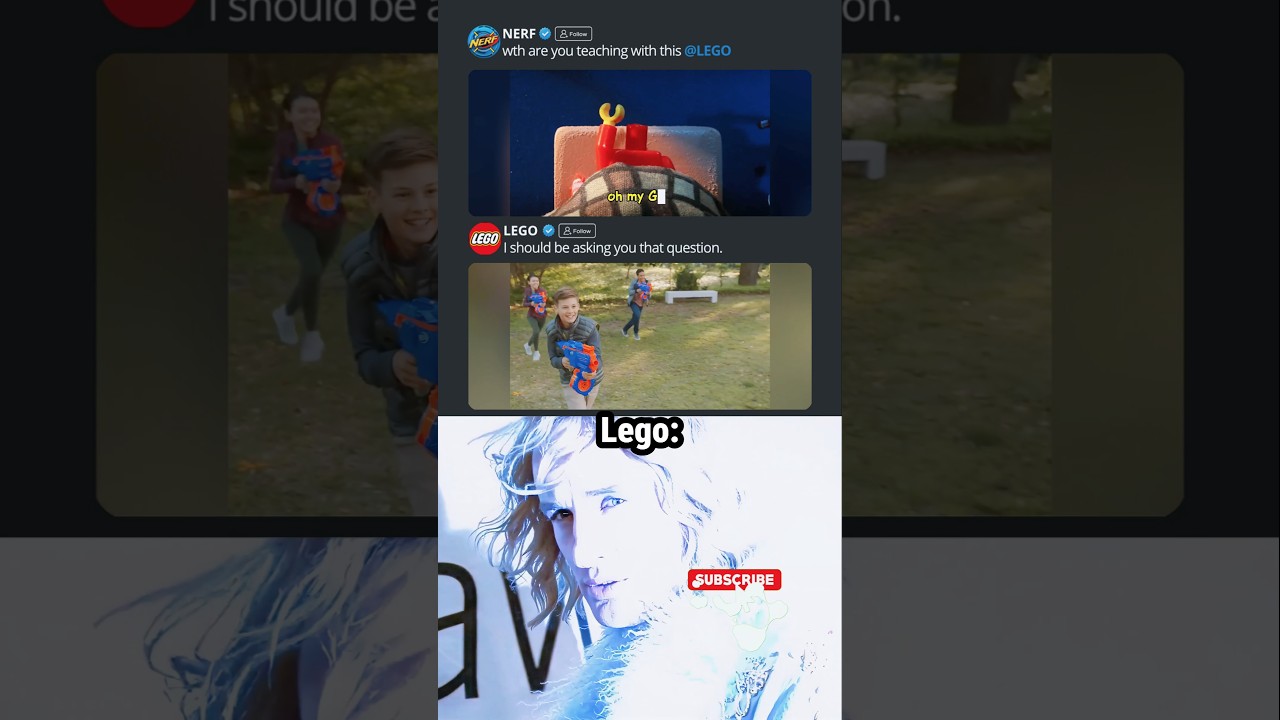 LEGO Exposed Nerf In Front Of Everyone 💀#lego #nerf #toymemes #brandwar #roast #funny #memes #shorts