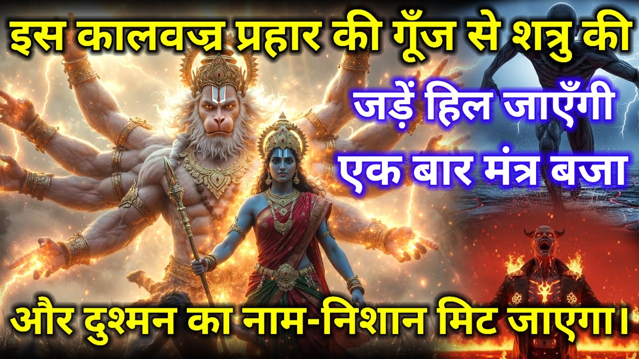 11 मुखी हनुमान का कालवज्र प्रचंड प्रहार मंत्र | तंत्र-बाधा और नकारात्मक शक्तियों का नाश #hanuman