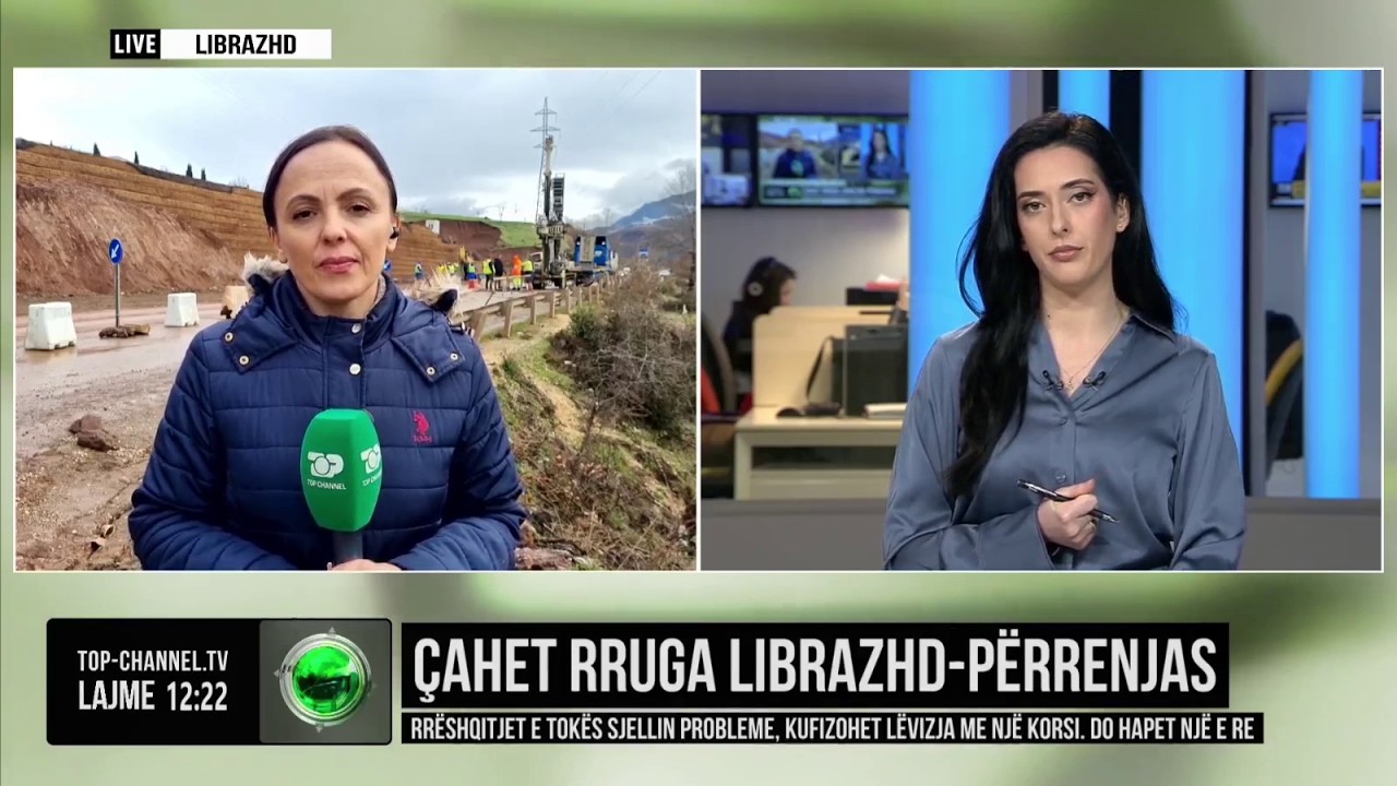 Top Channel/ Çahet rruga Librazhd-Përrenjas, kufizohet lëvizja me një korsi. Do hapet një e re