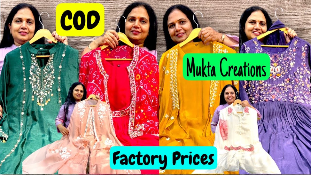 Dazzling Party Wear Suits, Stunning Gowns, Cord Sets & Indo Western Suits at Mukta Creations. COD.