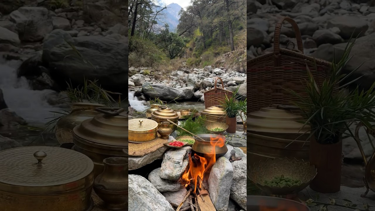 Veg Pulao ❤️ #newsong #outdoorcooking #mountains #jordanmanali