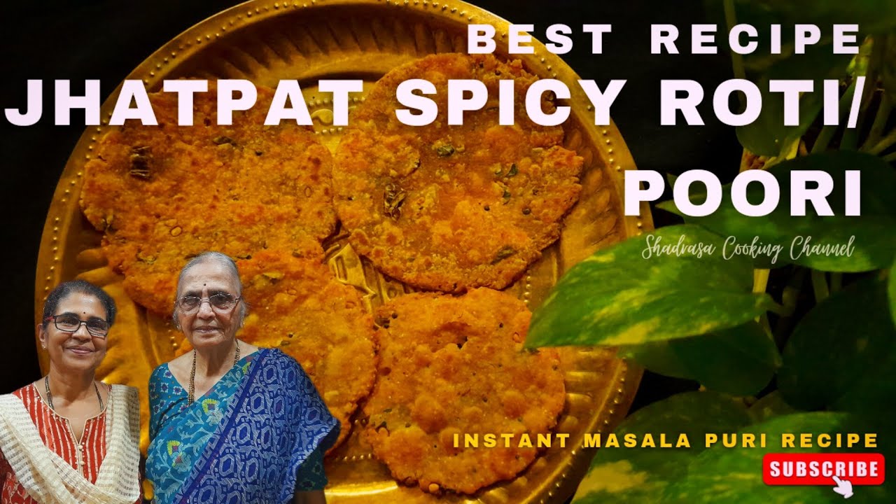 Jhatpat roti| Instant Masala Roti & Puri| 2-in-1 recipe| CwF E14| Easy healthy roti recipe| #konkani