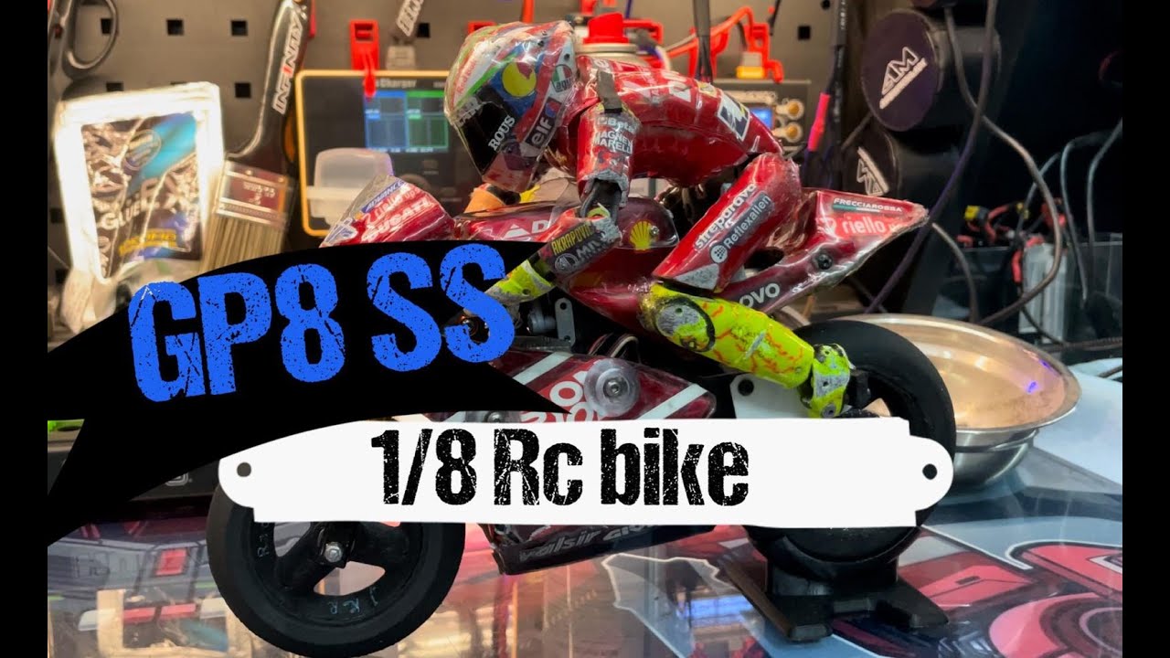 1/8 RC bike PasseriRC GP8 SS test rider