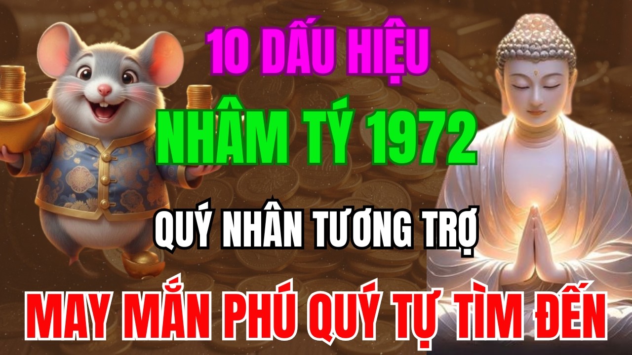 10 Dấu Hiệu NHÂM TÝ 1972 Được Trời Thương Phật Độ, Quý Nhân Tương Trợ, May mắn Phú Quý Tự Tìm Đến