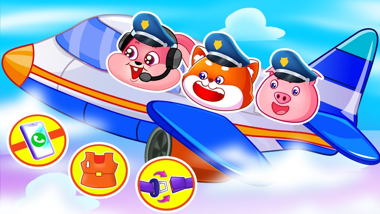 Airplane Safety Tips Song ✈️🌈 Safety Education for Children || Fun Baby Song || Lucky Zee Zee